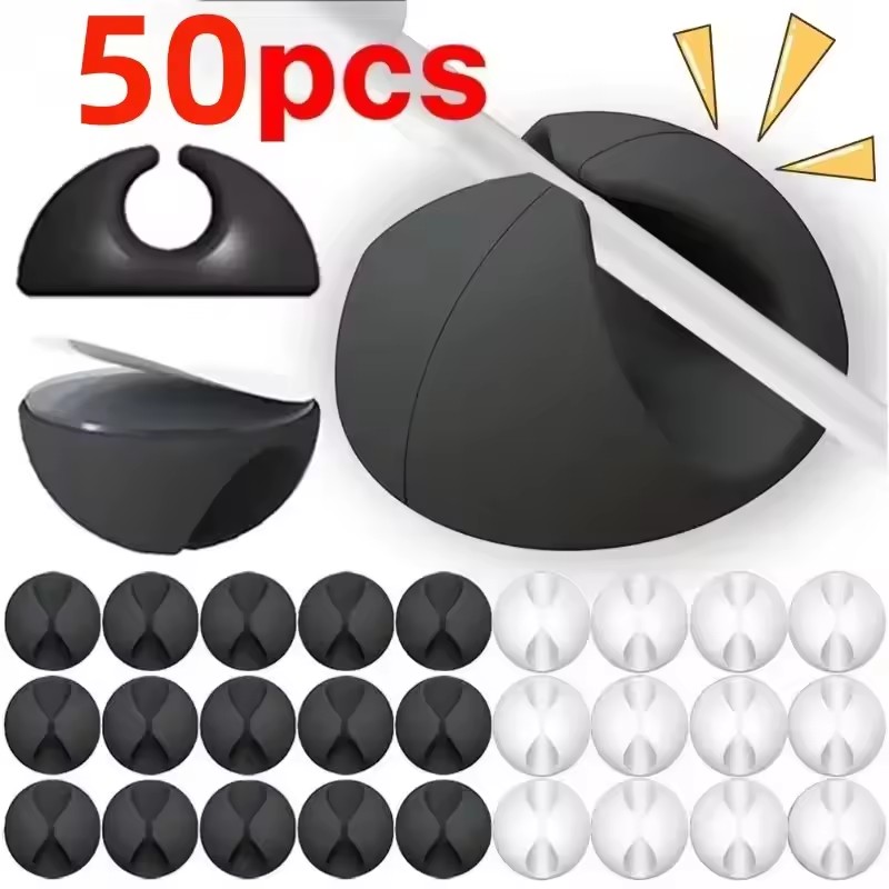 Car Organizer - 5/50Pcs Mini Cable Winder Organizer USB