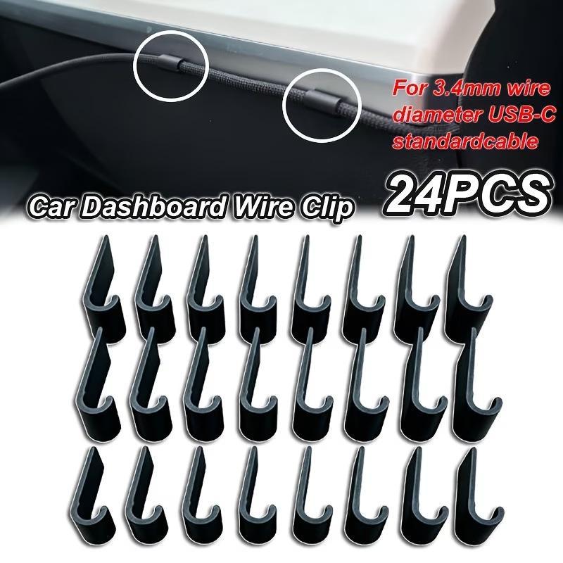 24Pcs 3.4mm Car Cable Organize - Car Cable Organizer ulasan dan harga