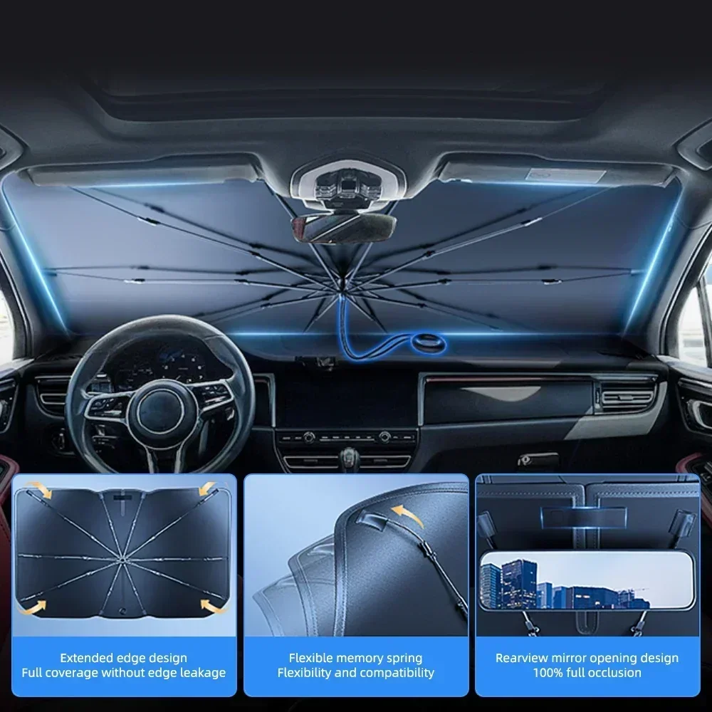 Car Parasol Inside The Front W - Windshield Sun Shade ulasan dan harga