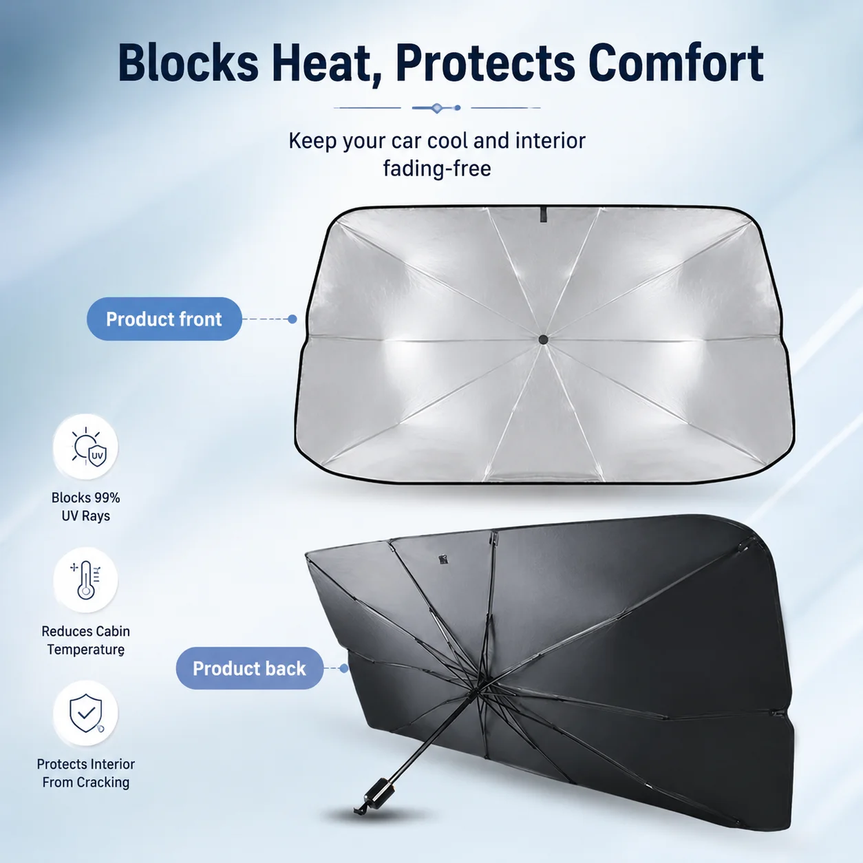 1PC Foldable Car Windshield Su - Windshield Sun Shade ulasan dan harga